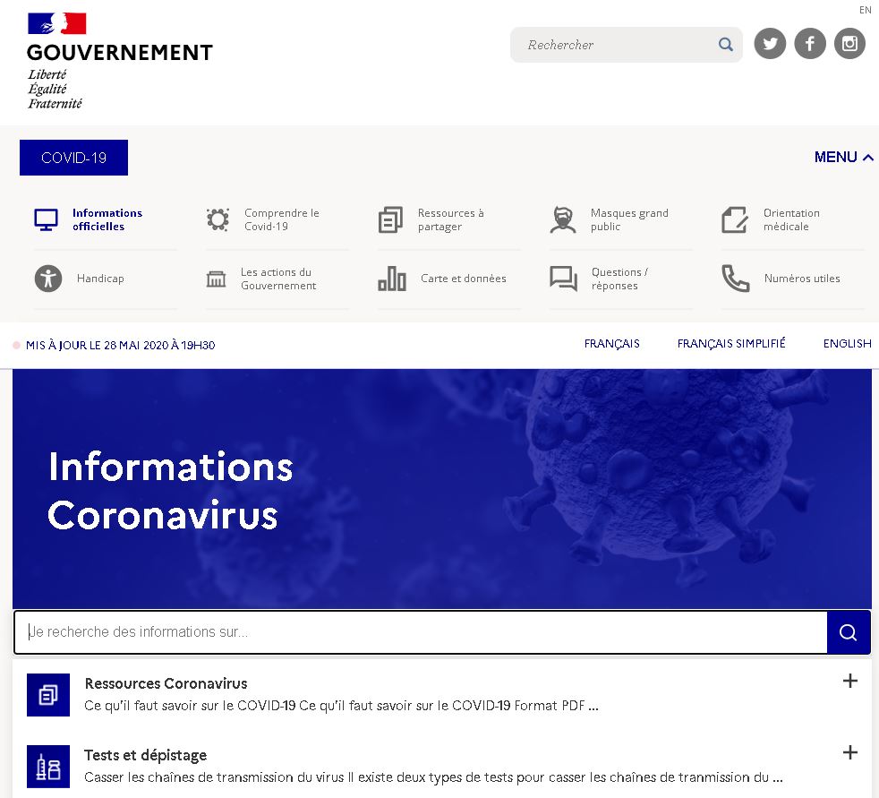 gouvernement fr info coronavirus